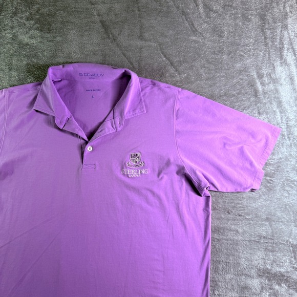 B Draddy USA Sterling Capital Purple Polo Shirt Mens Size L - Picture 1 of 11